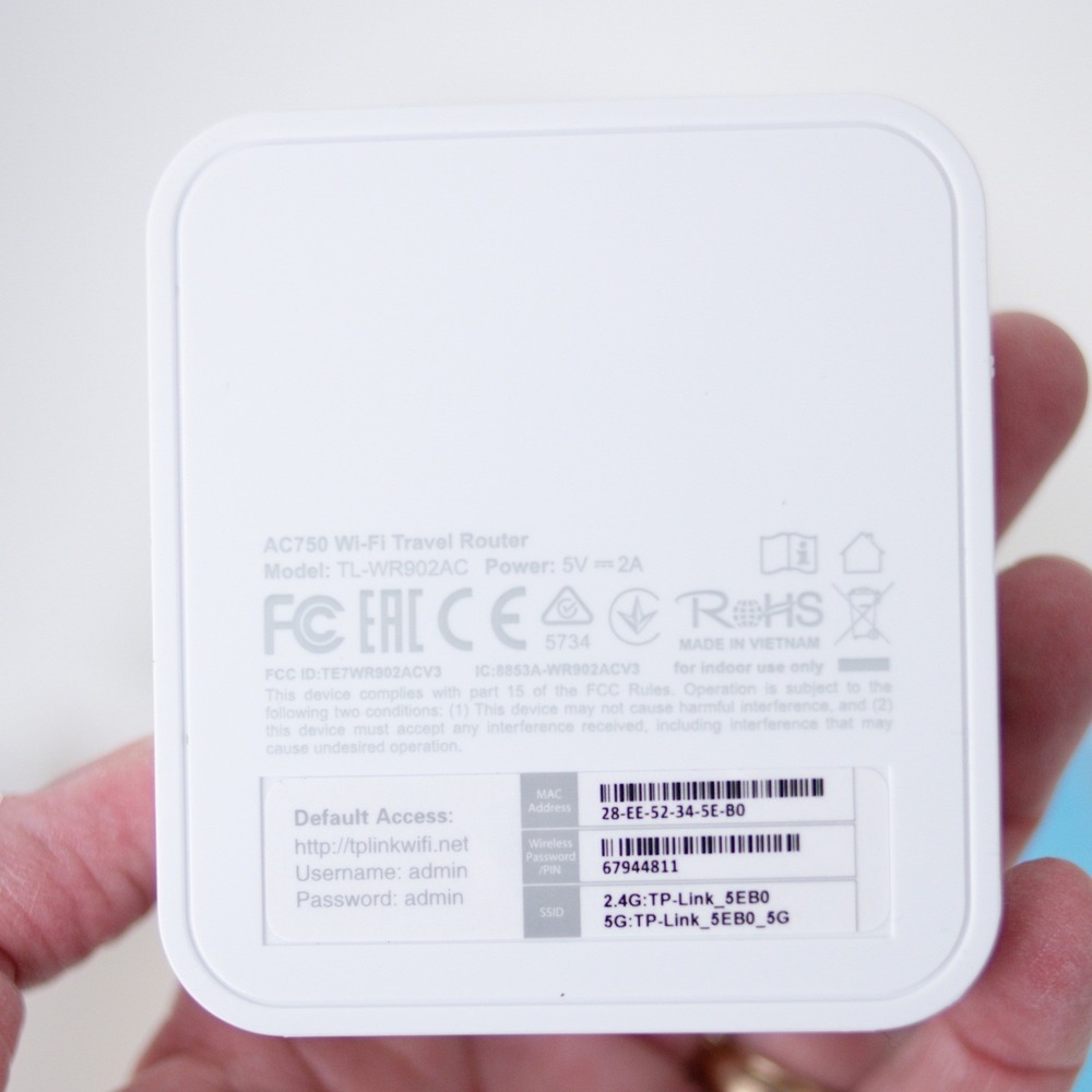 TP-link-link AC750 Wi-Fi Travel Router TL-WR902AC 300MBPS Dual Band Compact - Picture 5 of 6